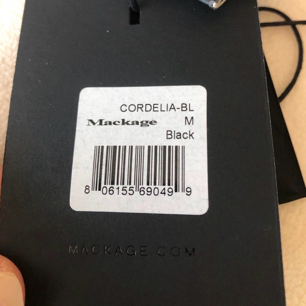 Mackage Cordelia Black Puffer Coat with Fur Trim - Picture 2 of 7